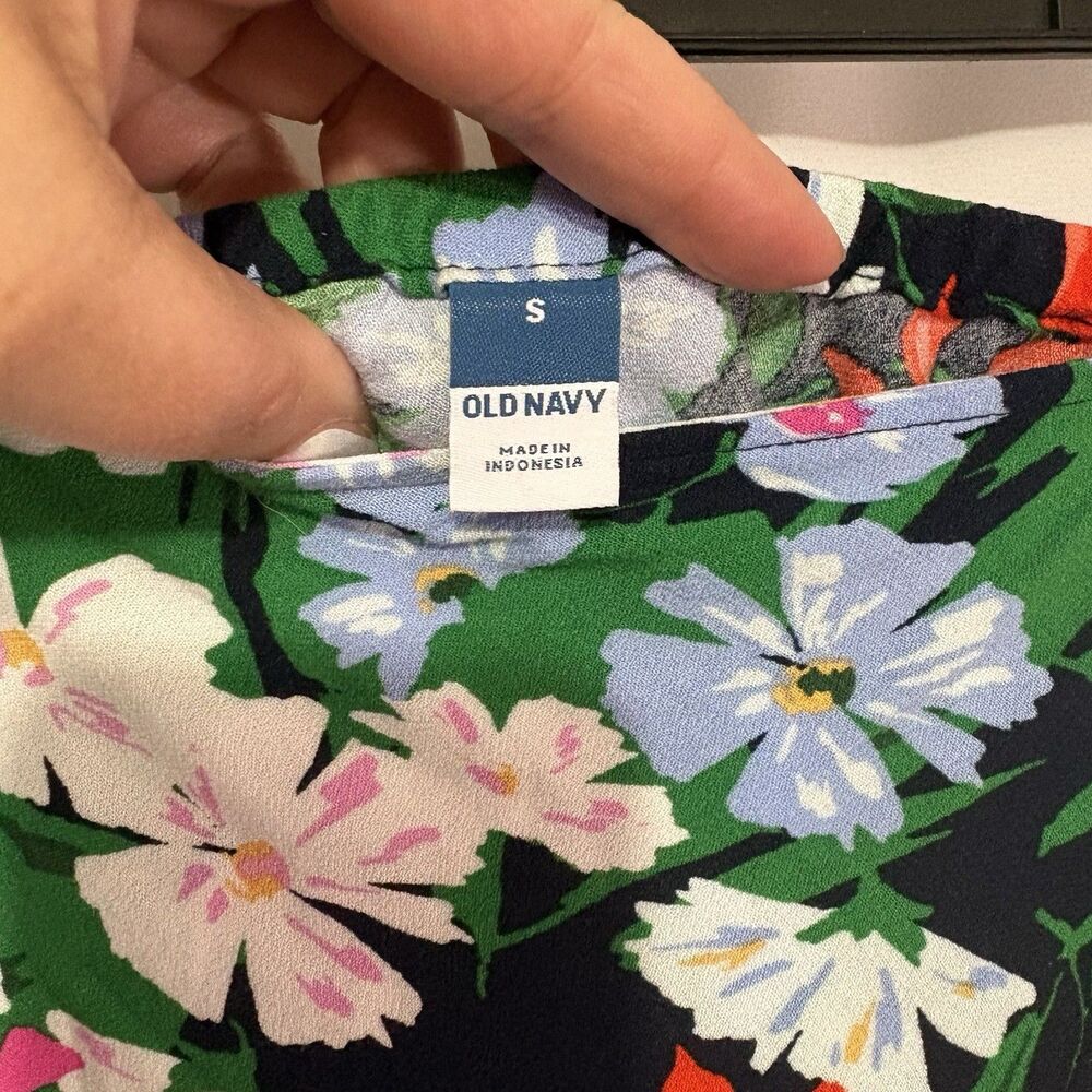 Old Navy Floral Crepe Midi Skirt Size Small High Waist Pull On Vacation Resort - Picture 7 of 9